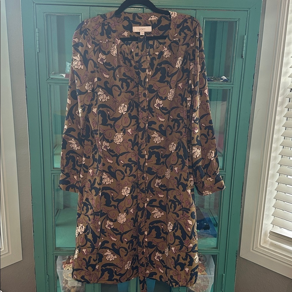 LOFT Multicolor Floral Dress